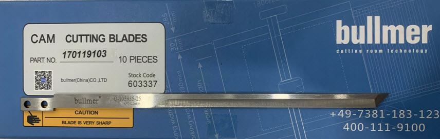 Dao Bullmer mã Q-105935-25(170119103), kích thước 223 * 8.0 * 2.5mm