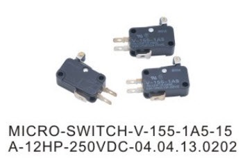 MICRO-SWITCH-V-155-1A5-15A-12HP-250VDC-04.04.13.0202