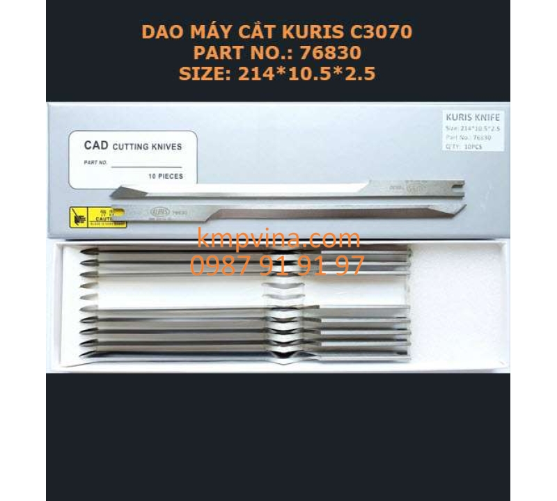 Dao máy cắt vải tự động KURIS 76830 214x10.5x2.5mm.